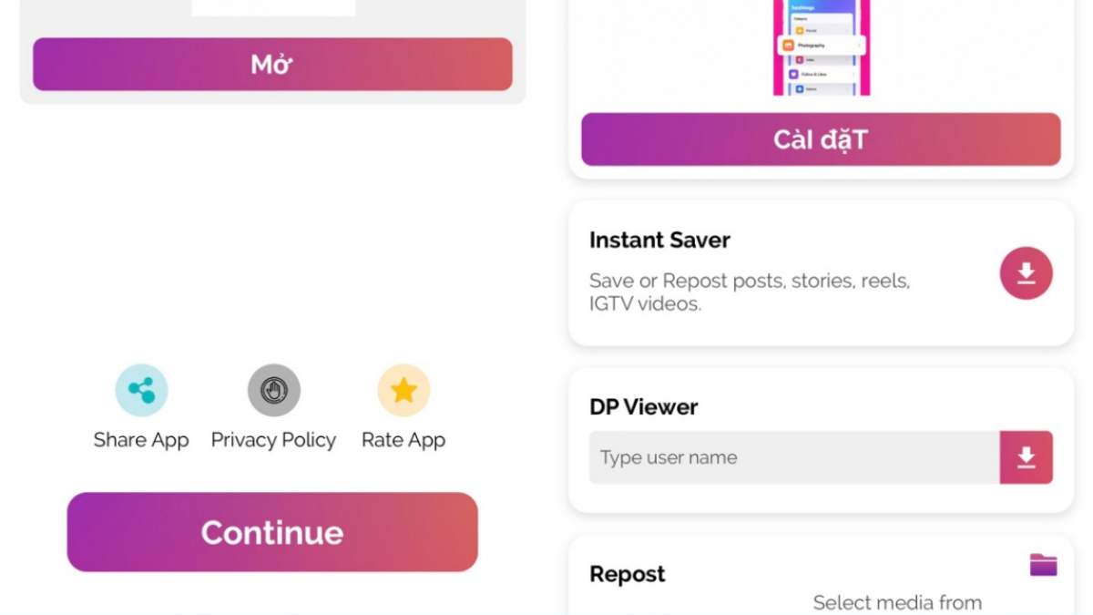 Tải ảnh bằng Insaver
