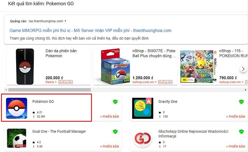 Chọn ứng dụng trên Aptoide.com