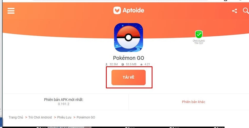 Tải file APK từ Aptoide.com