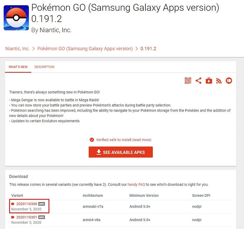 Tải file APK từ APKmirror.com