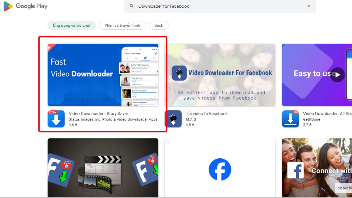 Cách tải story của người khác trên Facebook về điện thoại trên Android bước 1