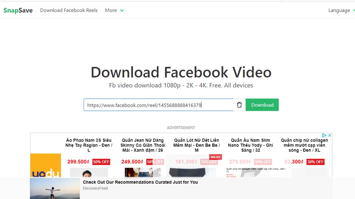 Cách tải video Reels trên Facebook về máy tính bước 2