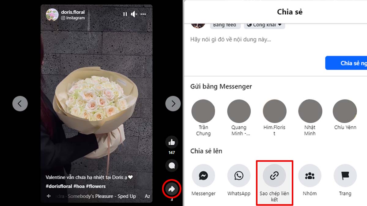 Cách tải video Reels trên Facebook về máy tính bước 1