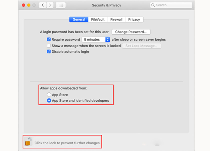 Cho phép ứng dụng từ nguồn khác