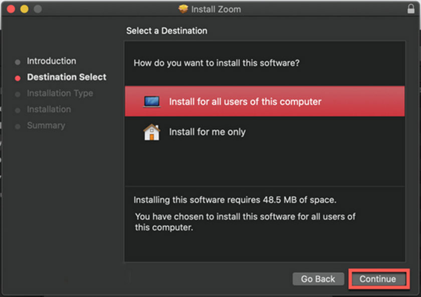 Lựa chọn cài đặt cho tất cả người dùng