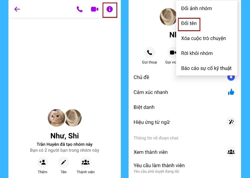 cách quản lý nhóm chat trên Messenger bằng điện thoại