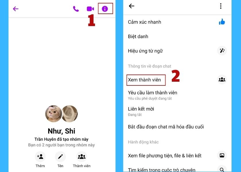 chọn Xem thành viên