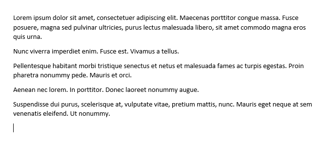 Ví dụ hàm LOREM trong Word