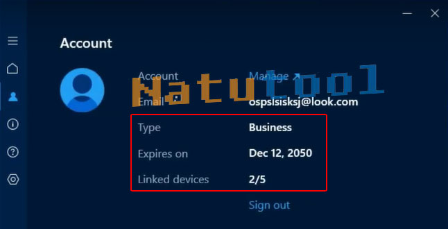 Kiểm tra thông tin tài khoản Hotspot Shield