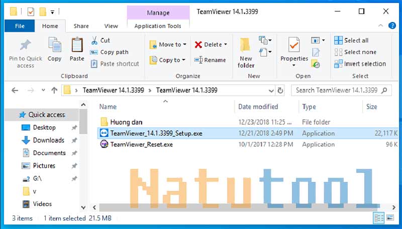Chạy file cài đặt TeamViewer 14