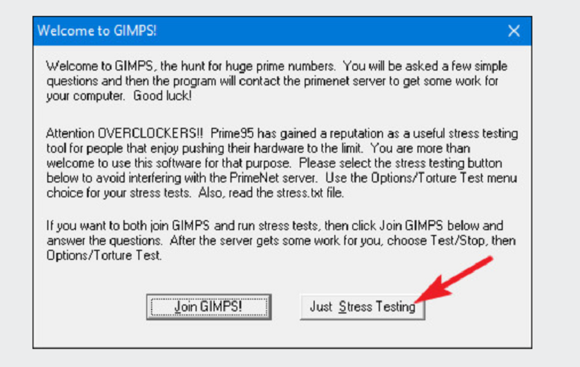 Kiểm tra RAM máy tính PC với phần mềm Prime95