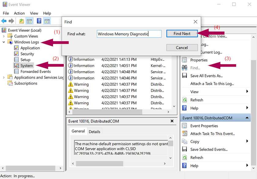 Kiểm tra RAM có tương thích bằng công cụ Windows Memory Diagnostic