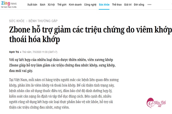 Viên uống xương khớp Zbone: Giải pháp cho cơn đau nhức của người thân Viên uống xương khớp Zbone: Giải pháp cho cơn đau nhức của người thân
