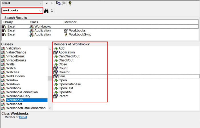 Tra cứu đối tượng và thành phần trong VBA