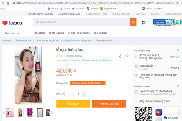 Tố Ngọc Hoàn Plus trên Lazada