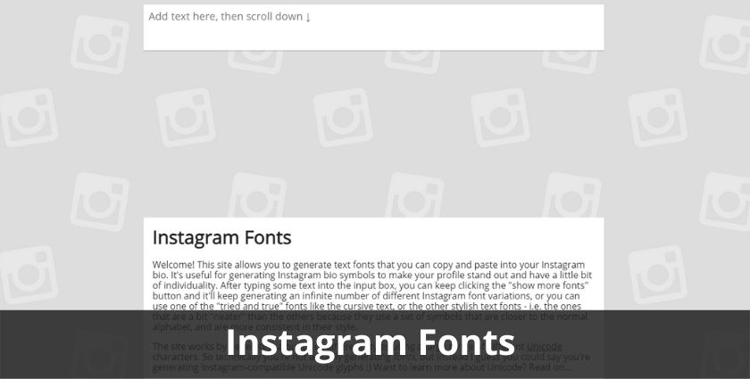 Instagram Fonts