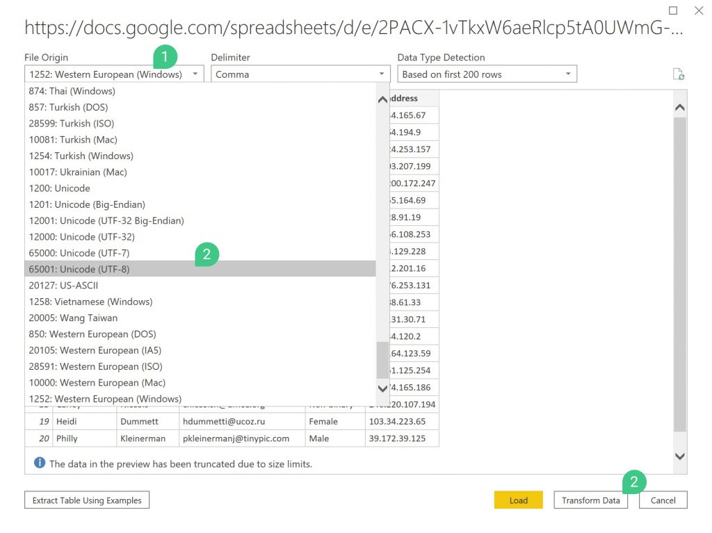Chọn encoding UTF-8