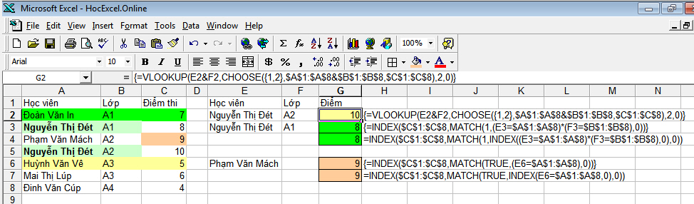 Nâng Cao Kỹ Năng Excel: Kết Hợp Hàm INDEX và MATCH
