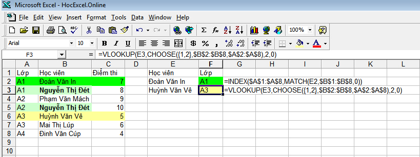 Nâng Cao Kỹ Năng Excel: Kết Hợp Hàm INDEX và MATCH
