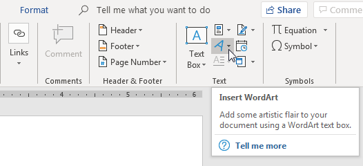 Chèn WordArt trong Word