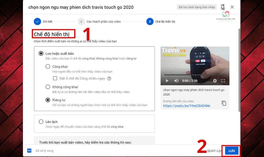 Chọn chế độ hiển thị