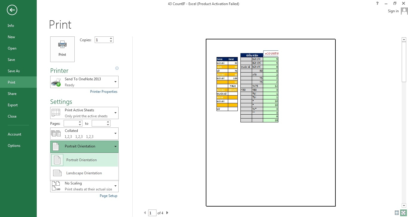 Hướng Dẫn In File Excel Chi Tiết Cho Người Mới Bắt Đầu Hướng giấy