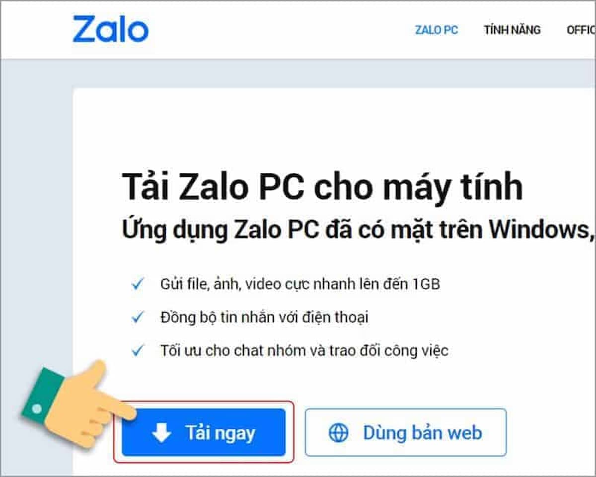 Cài đặt Zalo trên máy tính