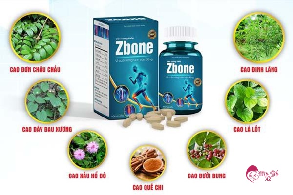 Viên uống xương khớp Zbone: Giải pháp cho cơn đau nhức của người thân Thành phần của Zbone 100% thảo dược tự nhiên