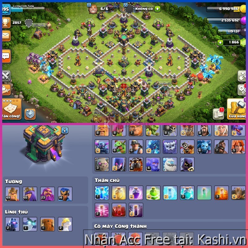 Acc Clash of Clan Hall 14 miễn phí