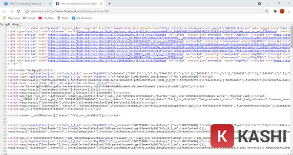 Sử dụng phím tắt Ctrl + U để mở mã nguồn nhanh chóng