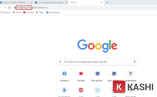 Dán ID vào trình duyệt để tìm ra chủ nhân