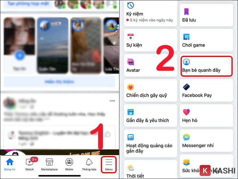Mở tính năng Bạn bè quanh đây trên iOS