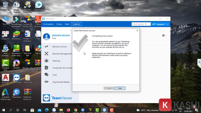 Hoàn tất cài đặt TeamViewer