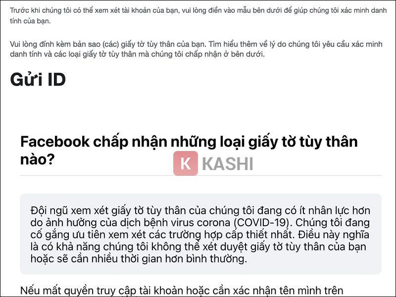 Truy cập liên kết hỗ trợ khôi phục tài khoản