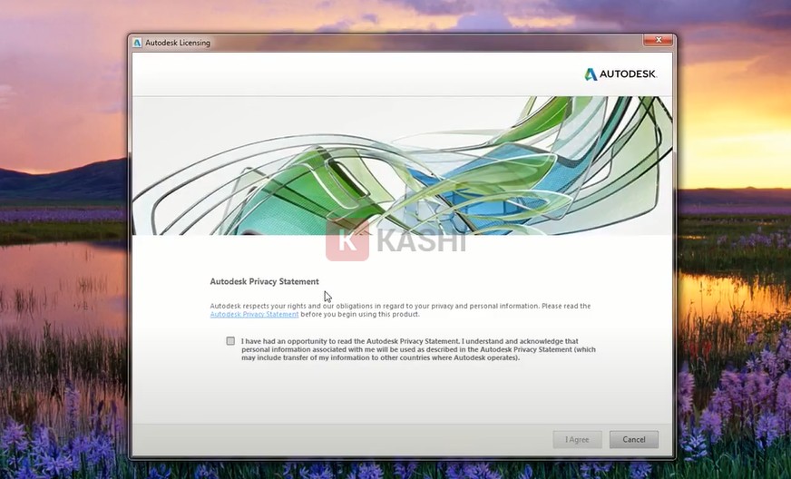 Xác nhận đồng ý với điều khoản sử dụng của Autodesk