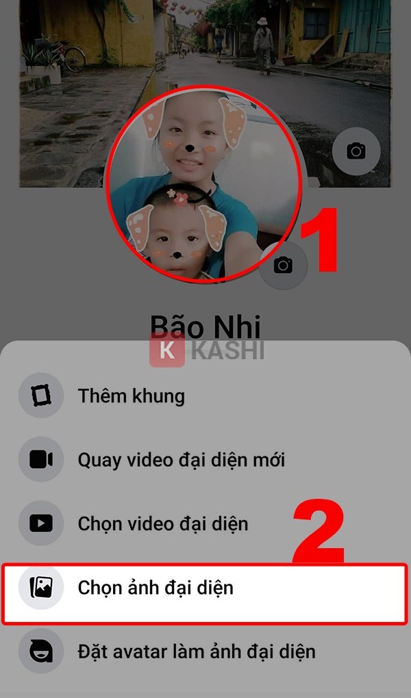 Nhấn "Chọn ảnh đại diện"