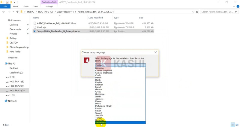 "Vietnamese" -> "OK".