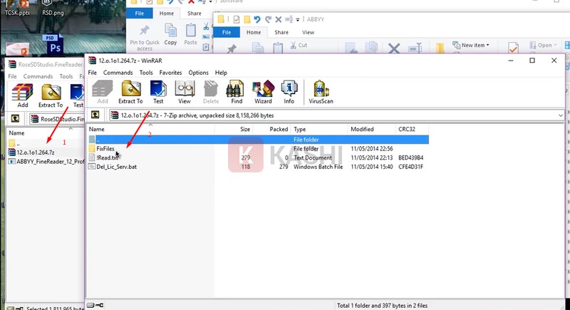 vào file thứ nhất -> Chọn "FixFiles".