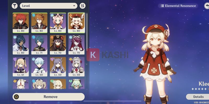 Danh sách Acc Genshin Impact