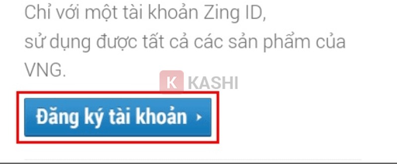 Đăng ký tài khoản ZingID