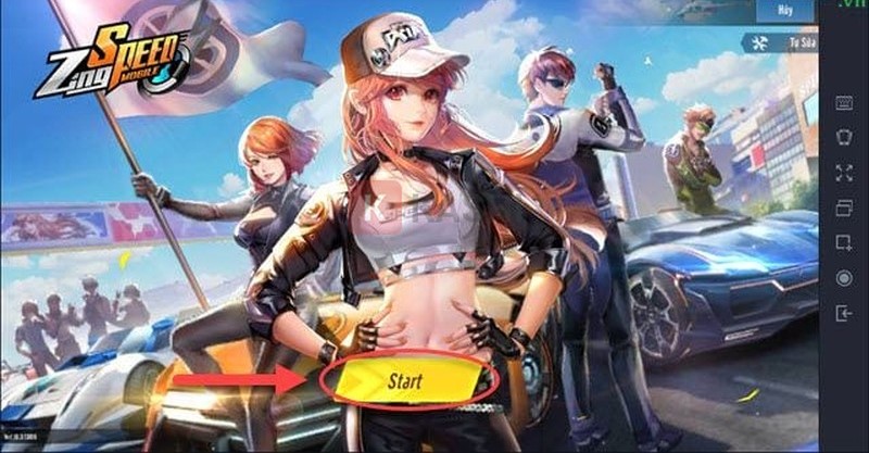 chọn "Start" để bắt đầu chơi.