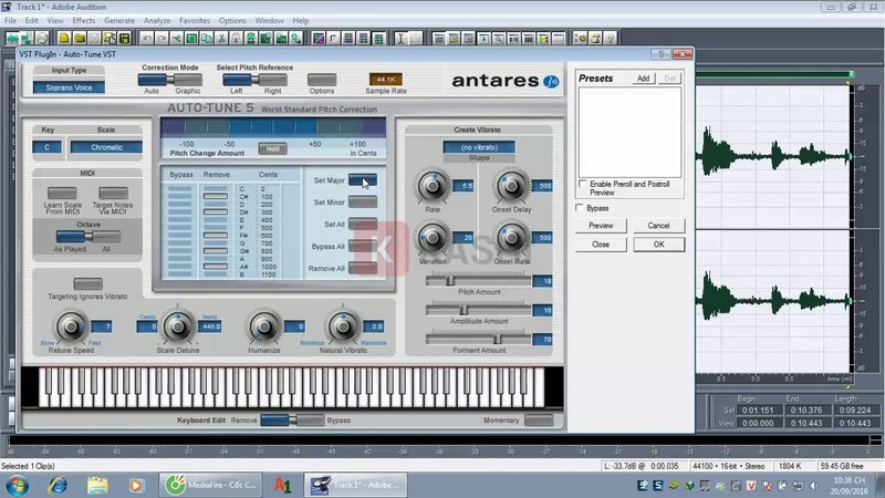 Giao diện điều chỉnh của Adobe Audition 1.5