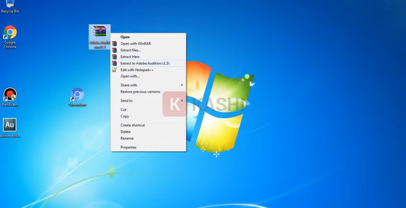 chọn "Extract to Adobe.Audition.v1.5".