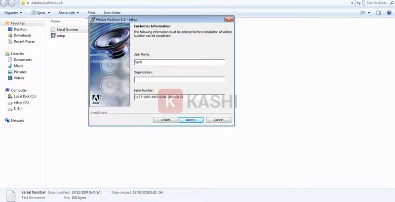 "Paste" tại mục số seri