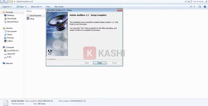 Hoàn tất chọn "Finish"