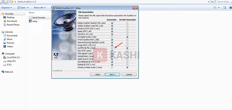 Chọn file ".mp3" -> "Next"