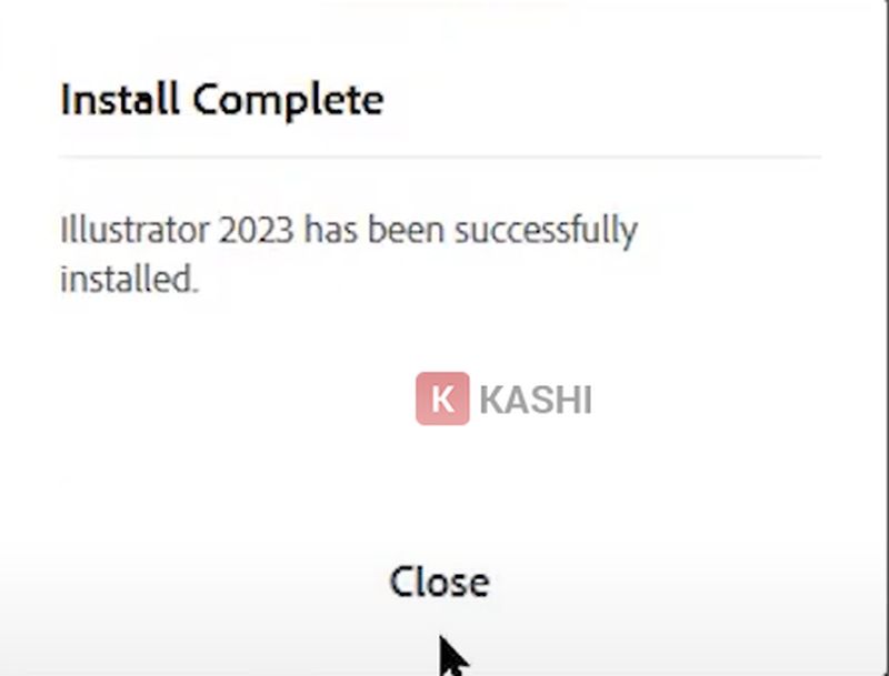 Cài đặt Adobe Illustrator 2023 thành công