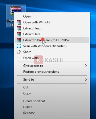 Giải nén file cài đặt