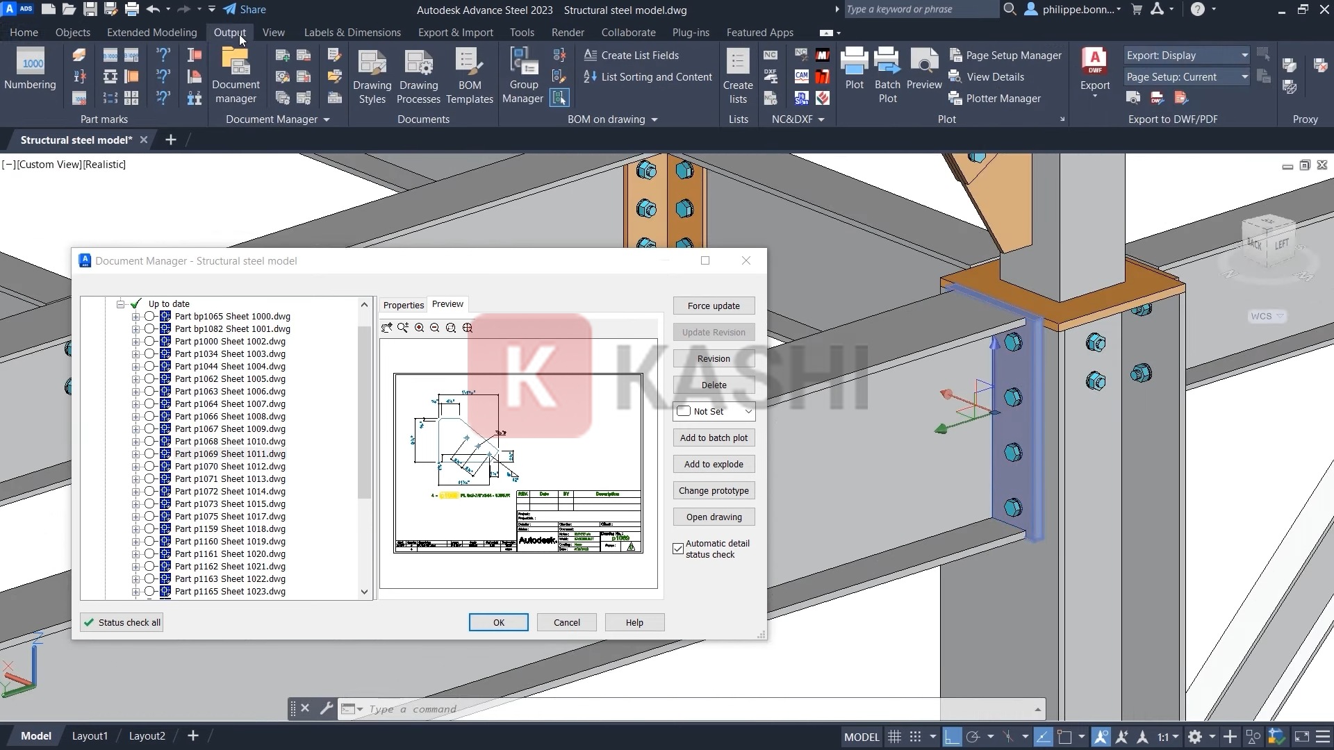 Giao diện Advance Steel 2023