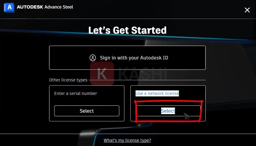 Chọn Use a network license